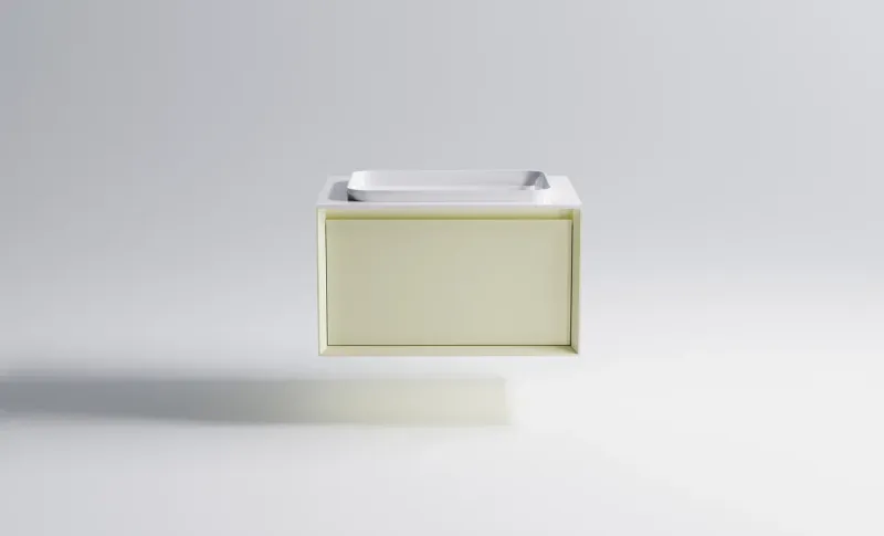 Тумба с раковиной Astra-Form Фрейм 4631177713774 70 см бежевый матовый