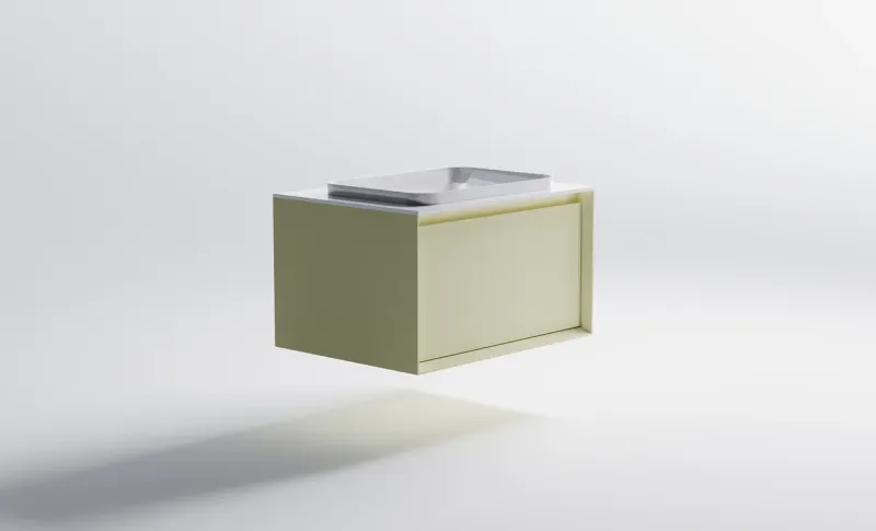 Тумба с раковиной Astra-Form Фрейм 4631177713774 70 см бежевый матовый