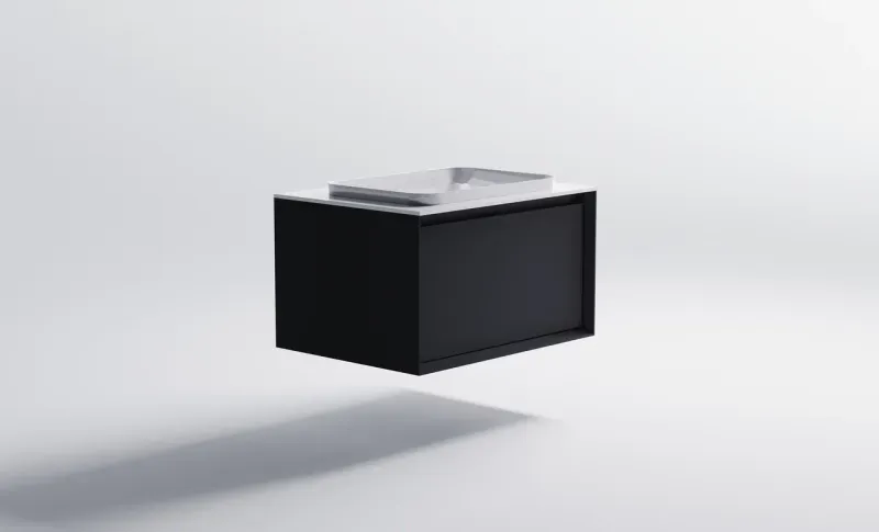 Тумба с раковиной Astra-Form Фрейм 4631177713781 70 см серый матовый