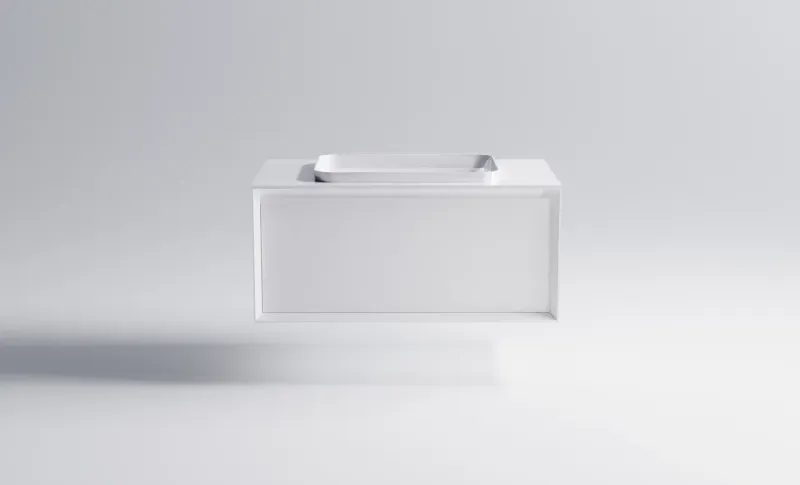 Тумба с раковиной Astra-Form Фрейм 4631177713910 90 см белый матовый