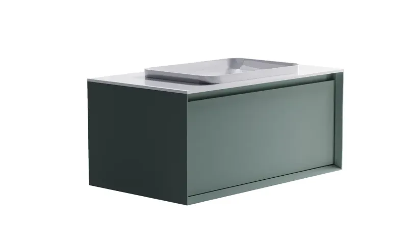 Тумба с раковиной Astra-Form Фрейм 4631177713927 100 см зелёный матовый