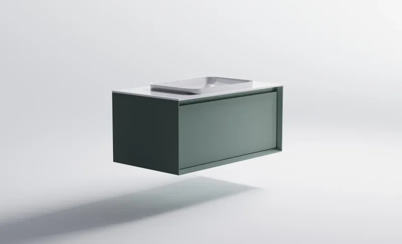 Тумба с раковиной Astra-Form Фрейм 4631177713927 100 см зелёный матовый