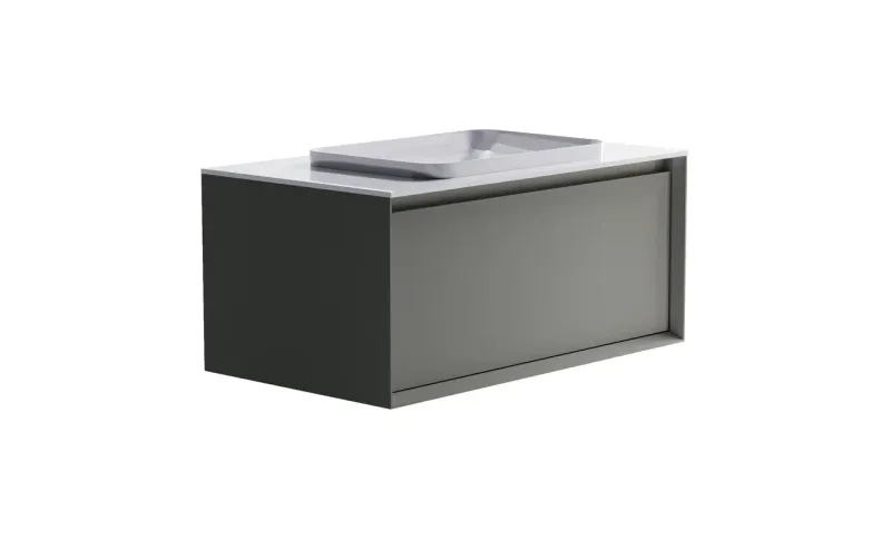 Тумба с раковиной Astra-Form Фрейм 4631177713880 90 см серый матовый