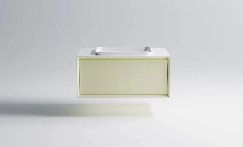 Тумба с раковиной Astra-Form Фрейм 4631177713958 100 см бежевый матовый