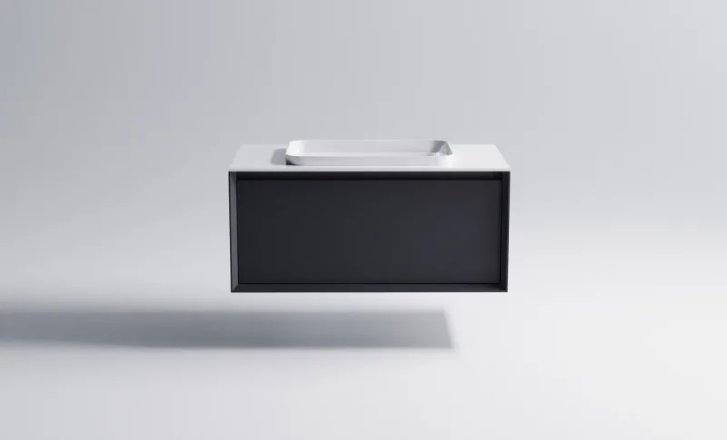 Тумба с раковиной Astra-Form Фрейм 4631177713965 100 см серый матовый