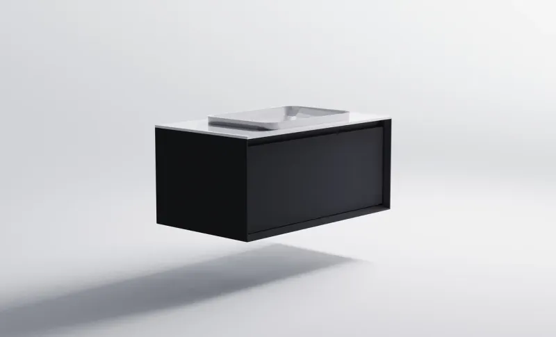 Тумба с раковиной Astra-Form Фрейм 4631177713965 100 см серый матовый