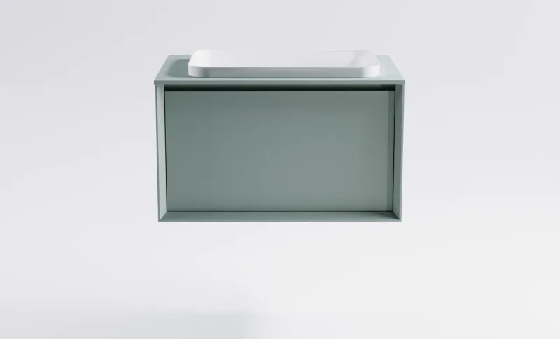 Тумба с раковиной Astra-Form Фрейм 4631177715181 70 см зелёный матовый