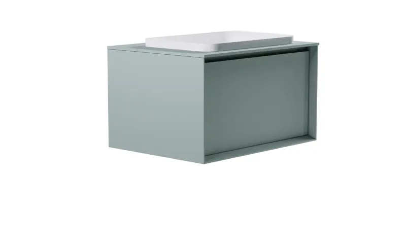 Тумба с раковиной Astra-Form Фрейм 4631177715181 70 см зелёный матовый