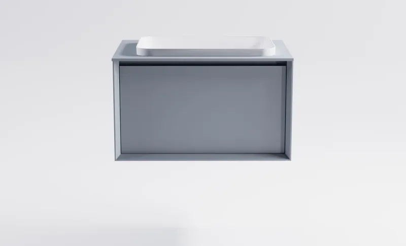 Тумба с раковиной Astra-Form Фрейм 4631177715259 80 см голубой матовый