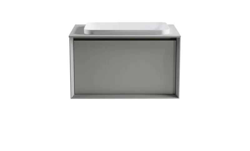 Тумба с раковиной Astra-Form Фрейм 4631177715204 70 см серый матовый