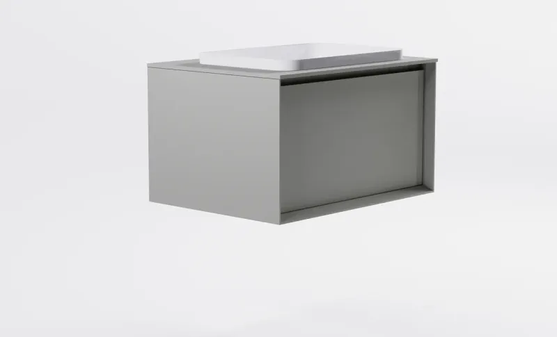 Тумба с раковиной Astra-Form Фрейм 4631177715204 70 см серый матовый