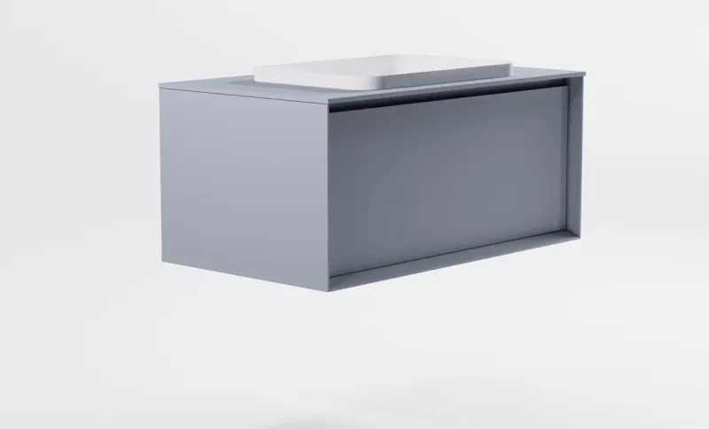 Тумба с раковиной Astra-Form Фрейм 4631177715310 90 см голубой матовый