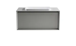 Тумба с раковиной Astra-Form Фрейм 4631177715389 100 см серый матовый