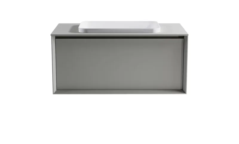 Тумба с раковиной Astra-Form Фрейм 4631177715389 100 см серый матовый