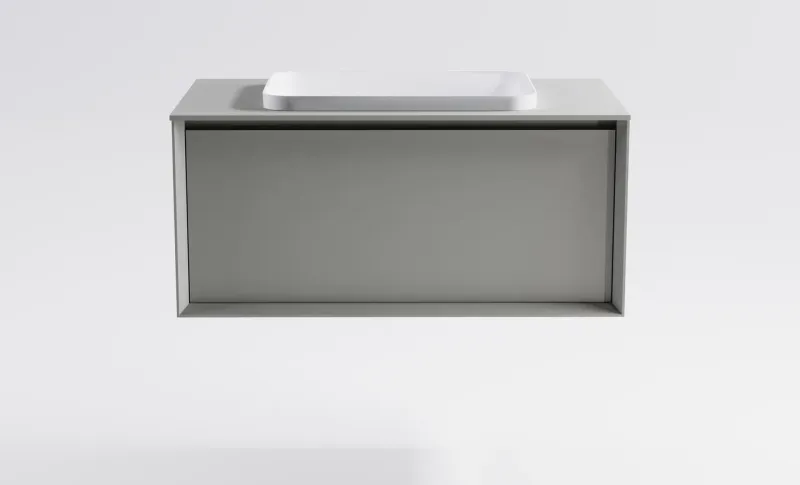 Тумба с раковиной Astra-Form Фрейм 4631177715389 100 см серый матовый