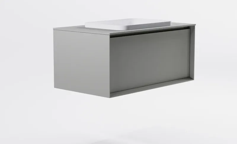 Тумба с раковиной Astra-Form Фрейм 4631177715327 90 см серый матовый
