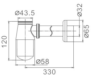 Сифон для раковины Haiba HB80 хром Сифон для раковины Haiba HB80 хром