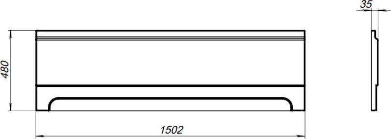 Фронтальная панель для ванны Aquanet Extra 208674 150 см