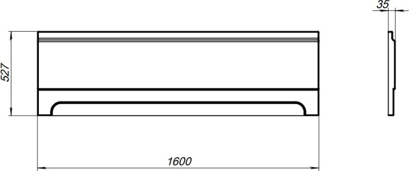 Фронтальная панель для ванны Aquanet Extra 254891 160 см