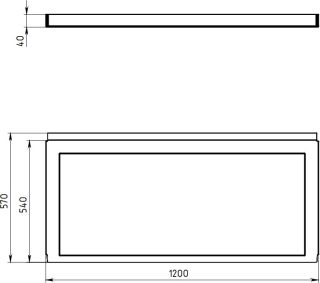 Фронтальная панель для ванны Aquanet L120 H54 У 243800 120 см