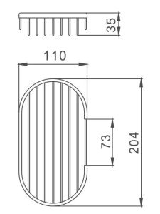 Мыльница Haiba HB331 хром