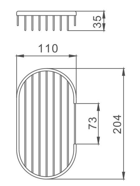 Мыльница Haiba HB331 хром