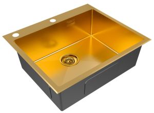 Мойка кухонная Paulmark Kroner-Edge PM775951-BG брашированное золото