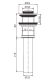 Донный клапан Rose RS13 хром Донный клапан Rose RS13 хром