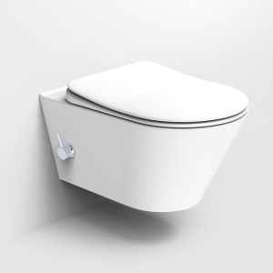 Подвесной унитаз Boheme Avva 972-2-W с функцией биде белый глянец