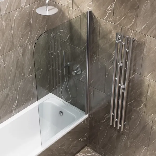 Шторка на ванну на монопетле by Deonria C-140-70-6-T-HM 70см хром матовый/прозрачный