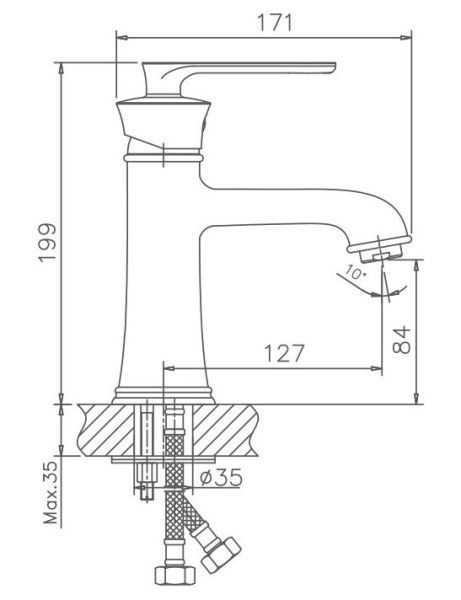 Смеситель для раковины Haiba HB10181-5 золото
