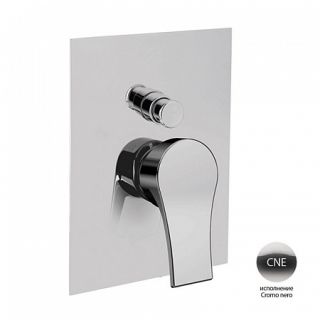 Встраиваемый однорычажный смеситель для душа с переключателем, хром/чёрный Cezares FUSION-VDIM-CNE