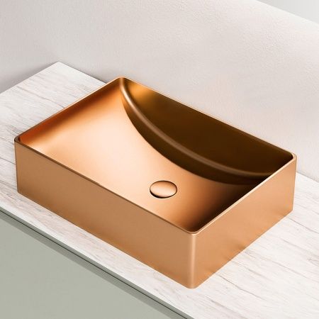 Раковина AltroBagno Futuro 001015 RaSp из нержавеющей стали медь матовая Раковина AltroBagno Futuro 001015 RaSp из нержавеющей стали медь матовая