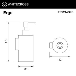 Дозатор подвесной Whitecross Ergo ER2244GLB брашированное золото