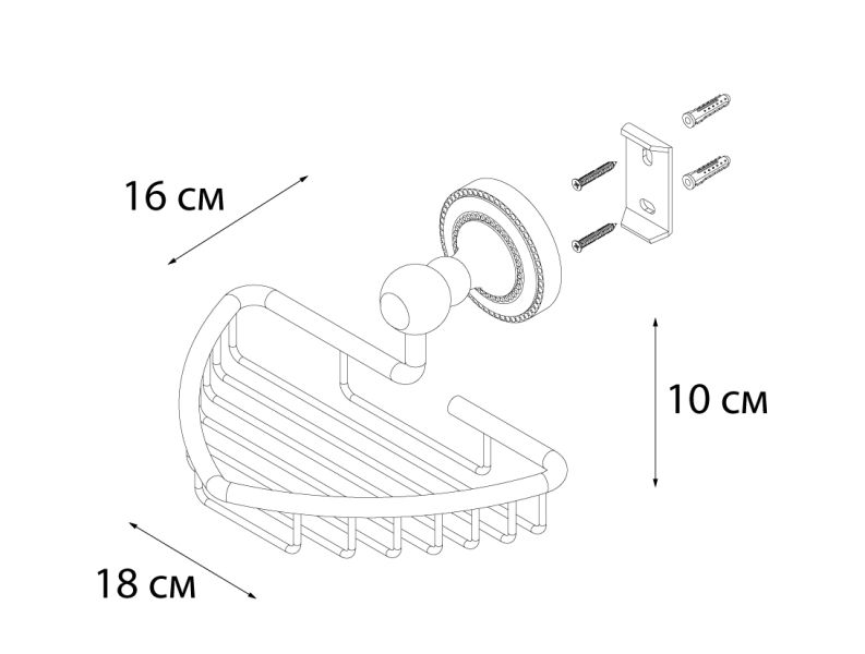 Мыльница FIXSEN Style решетка (FX-41109) Мыльница FIXSEN Style решетка (FX-41109)