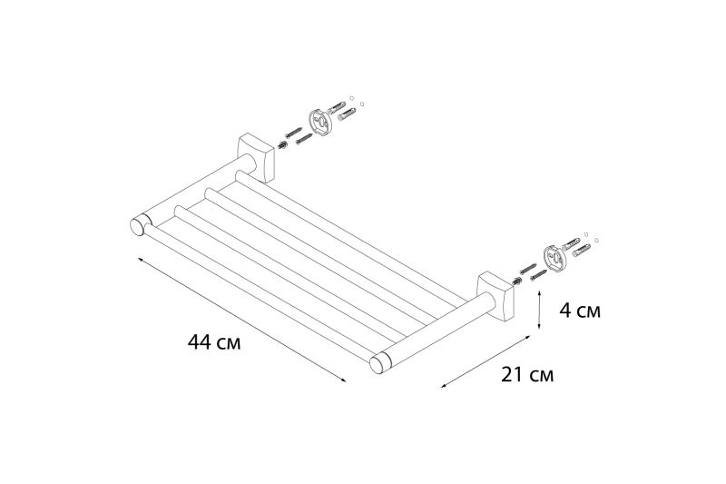 Полка для полотенец FIXSEN Kvadro (FX-61316)
