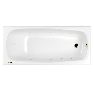 Гидромассажная ванна WHITECROSS Layla 0102.170075.100.LINENANO.GL 170x75 см Line Nano золото