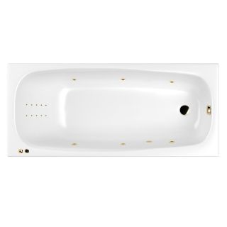 Гидромассажная ванна WHITECROSS Layla 0102.170075.100.LINENANO.GL 170x75 см Line Nano золото
