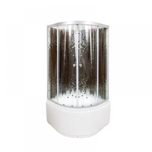Душевая кабина Deto L 810 N без крыши BLACK 100х100х200 см