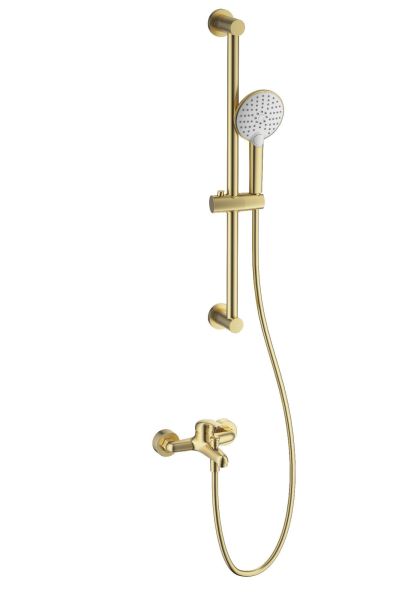 Смеситель для ванны с душевым гарнитуром Wonzon & Woghand WW-4560-BG брашированное золото