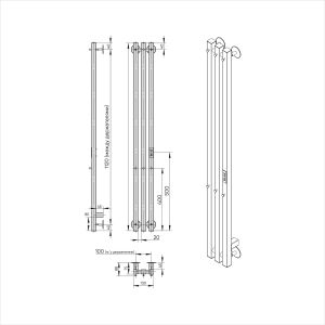 Полотенцесушитель электрический Indigo Style Pro LSPRE120-13WMRt 120x13 см белый матовый