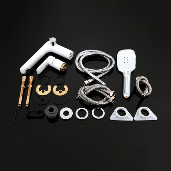 Смеситель на борт ванны Gappo G1148 белый/хром