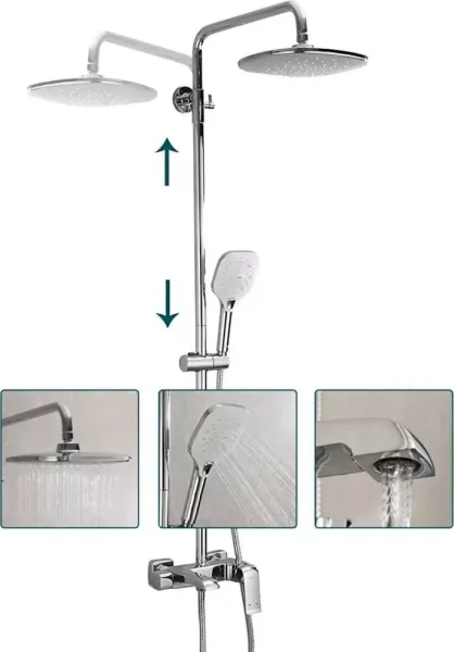 Душевая стойка Gappo G2450-8 хром Душевая стойка Gappo G2450-8 хром