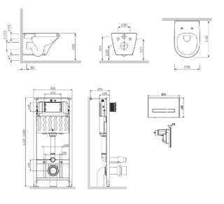 Унитаз с инсталляцией  AM.PM INSPIRE  IS450A38.501700 Унитаз с инсталляцией  AM.PM INSPIRE  IS450A38.501700
