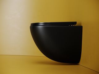 Унитаз подвесной Ceramicanova Тренд (Vogue) CN4008TMB безободковый торнадо чёрный матовый