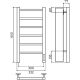 Полотенцесушитель электрический Terminus Аврора 4670078541826 П6 30х65 см хром