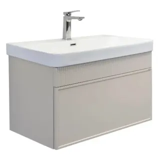 Тумба под раковину Comforty Мадрид-80М 00-00020810 серый шелк