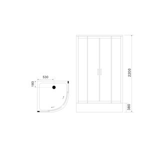 Душевая кабина Black & White Galaxy 5503100