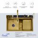 Многофункциональная кухонная мойка Ceruttispa ГЛОРИЯ (GLORIA) Pro nano gold CT11109 золото