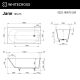 Ванна из искусственного камня Whitecross Jane 0222.165075.200 165x75 см белый матовый